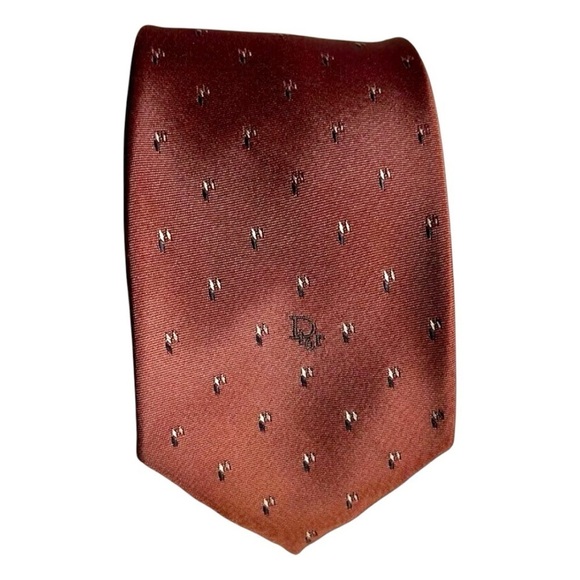 Vintage Christian Dior Necktie Tie Classic Elegant Timeless Silk Blend - Picture 5 of 9